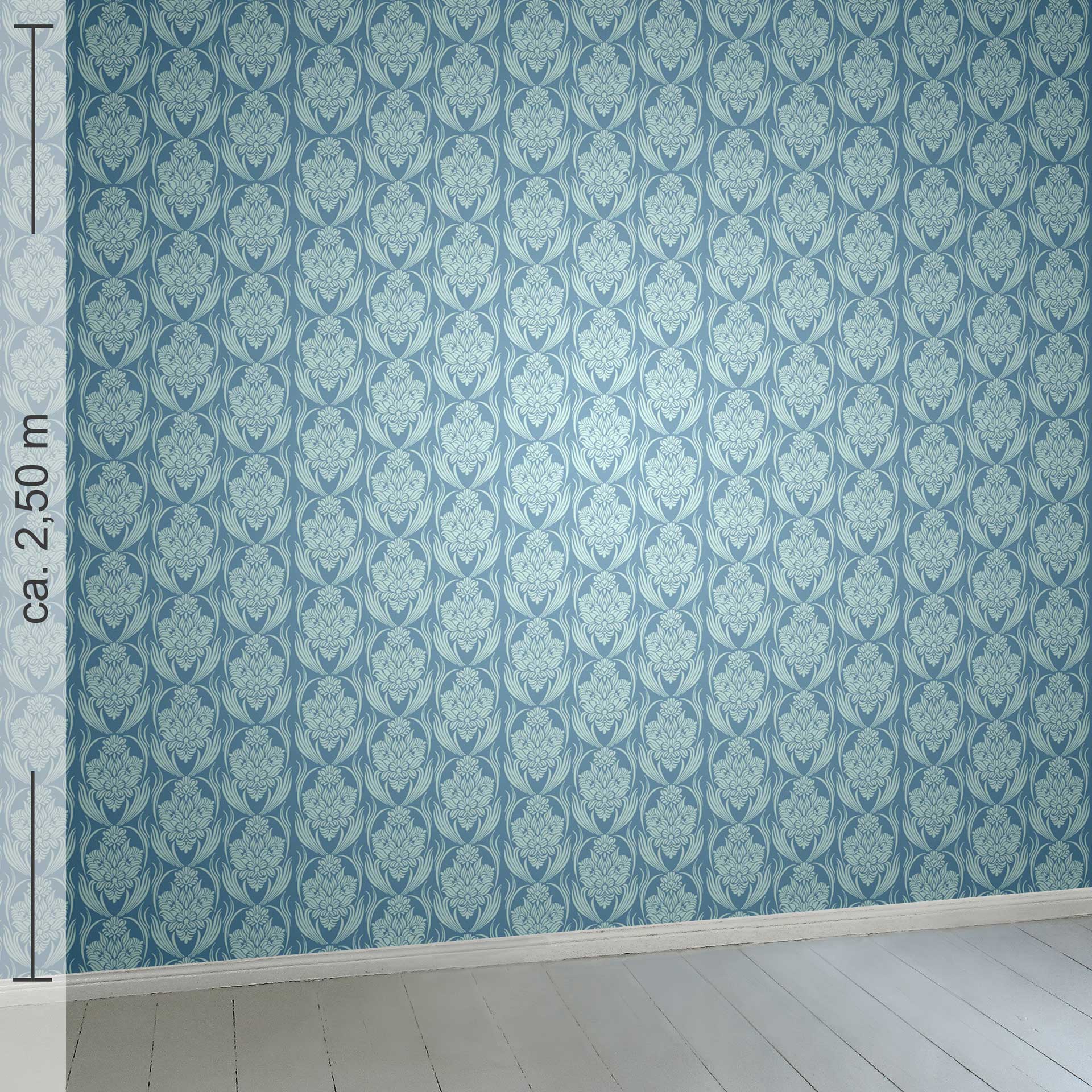 floral 1k, Raumansicht 2,50 m x 2,50 m