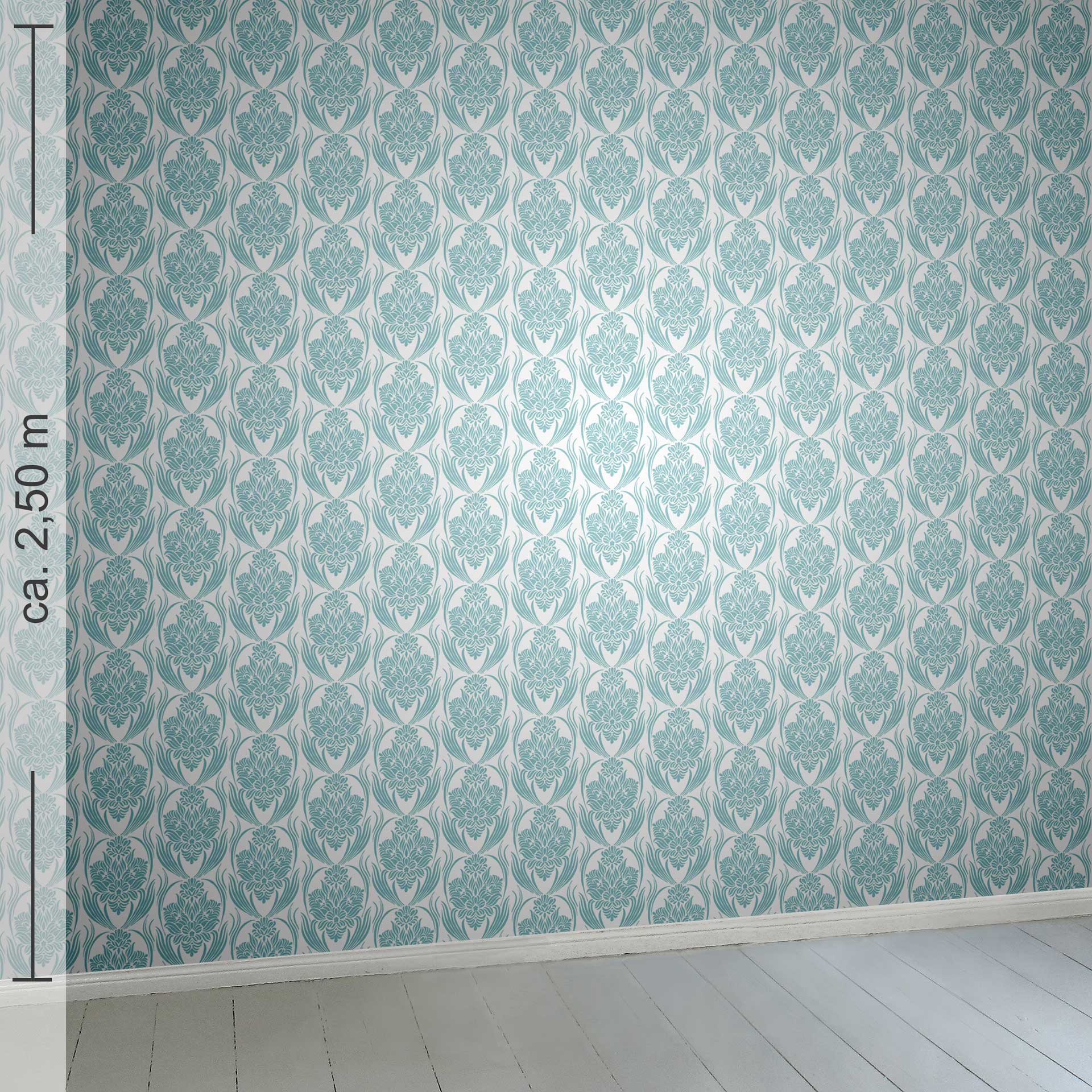 floral 3k, Raumansicht ca. 2,50 m x 2,50 m