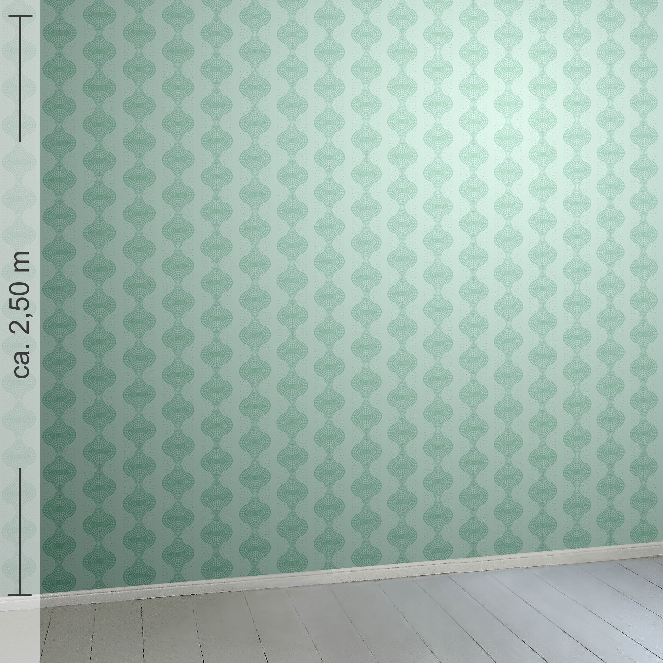 geometrisch 9k, Raumansicht ca. 2,50 m x 2,50 m