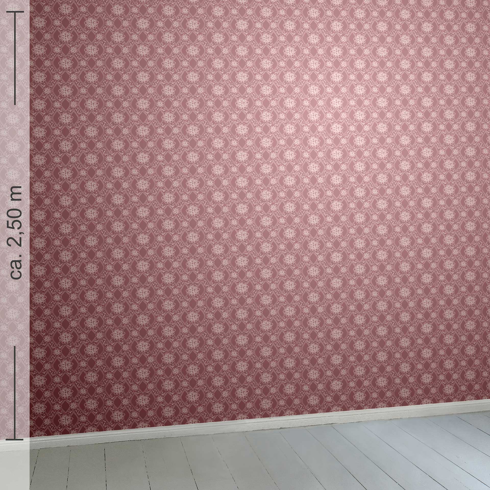 floral 8k, Raumansicht ca. 2,50 m x 2,50 m