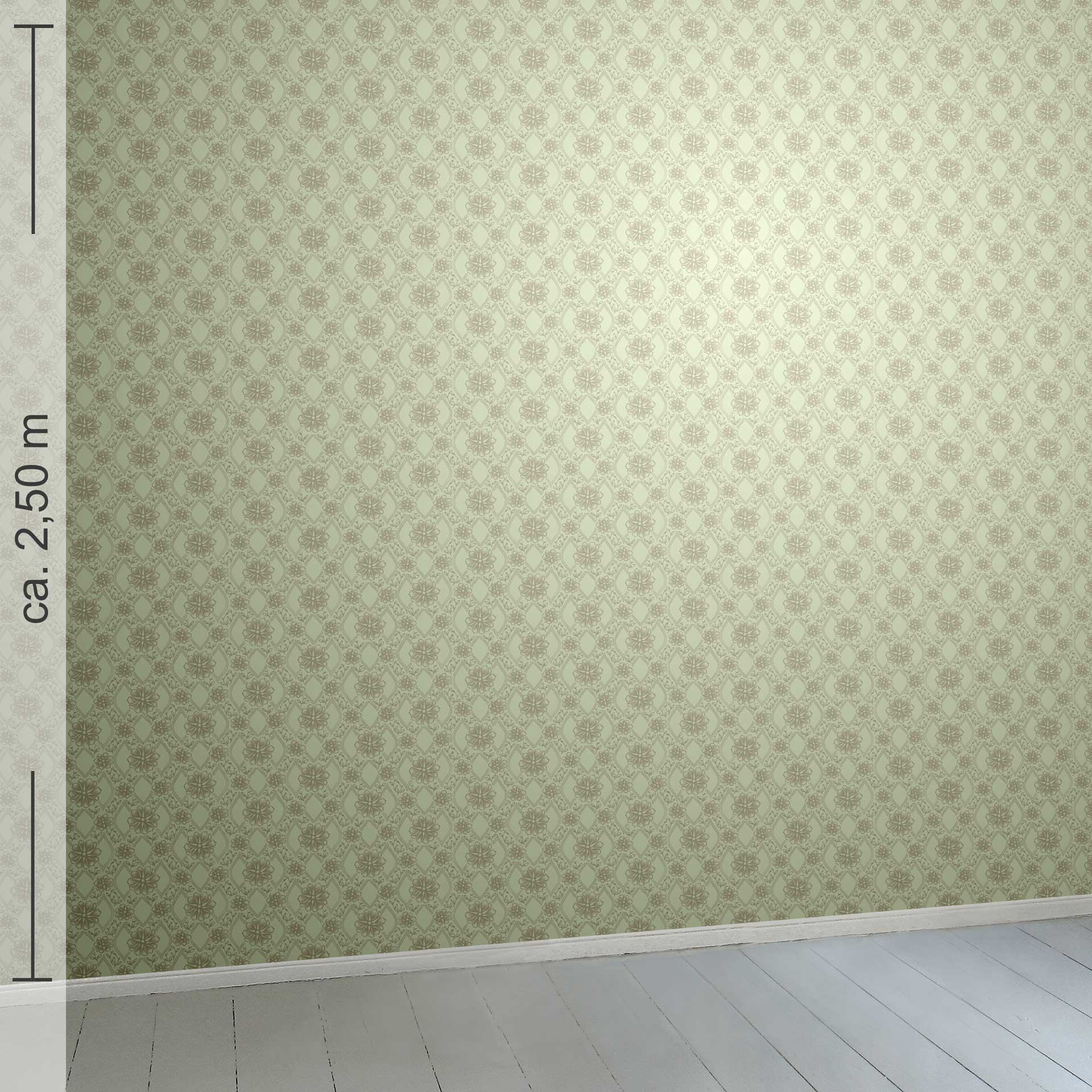 floral 10k, Raumansicht 2,50 m x 2,50 m