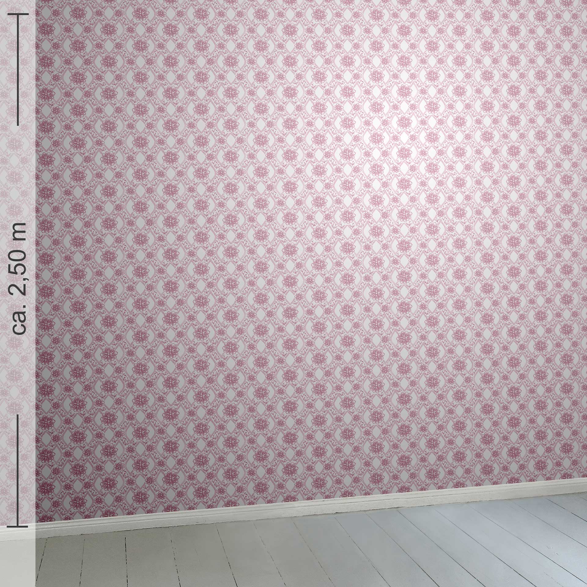floral 13k, Raumansicht ca. 2,50 m x 2,50 m
