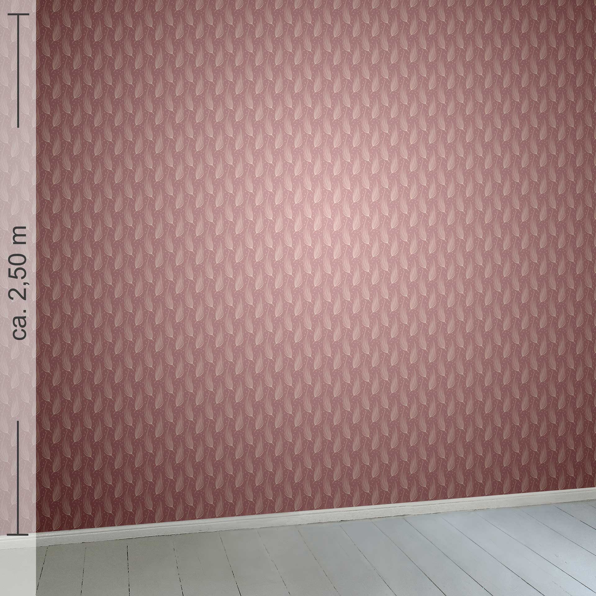 kleingemustert 6k, Raumansicht ca. 2,50 m x 2,50 m