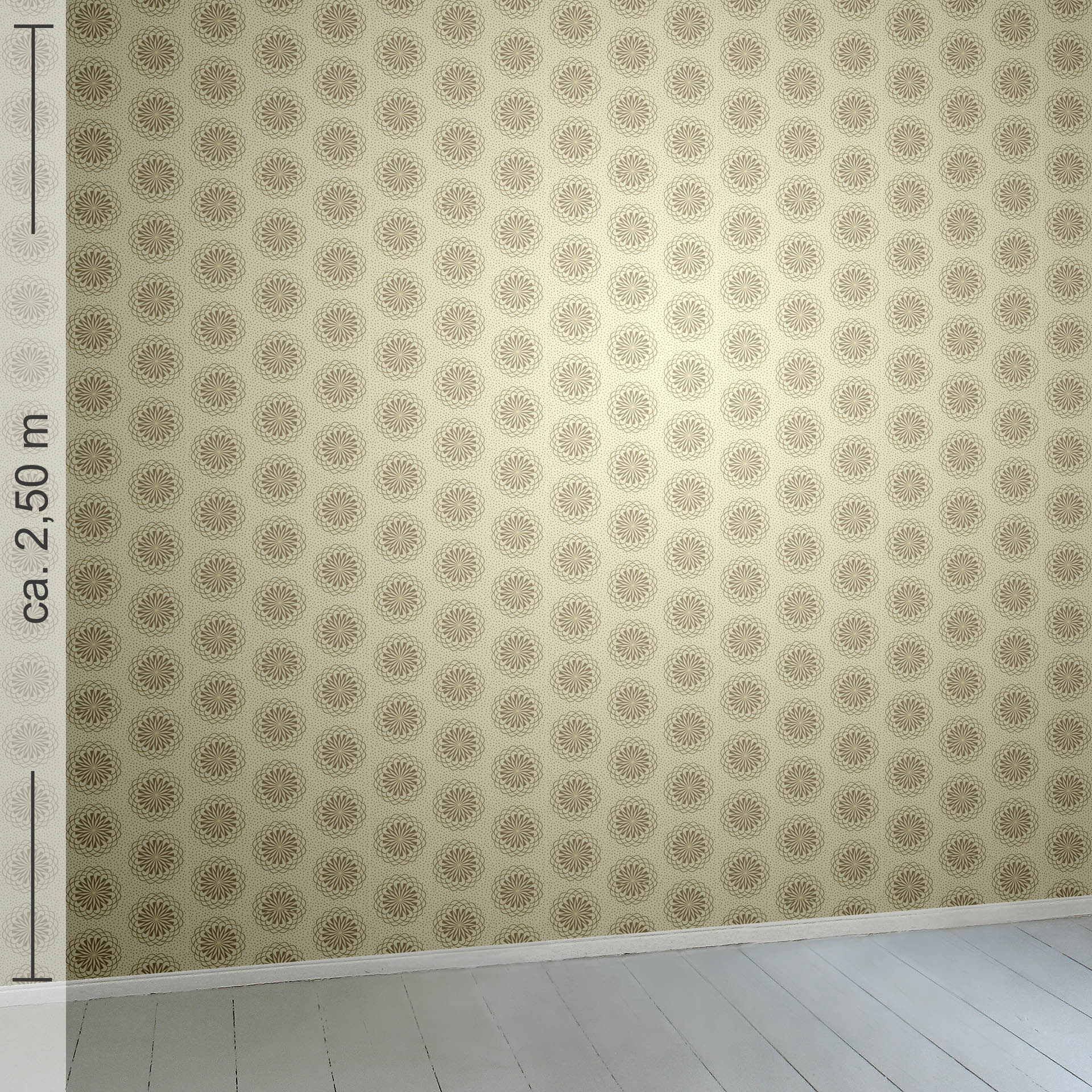 großgemustert 2k, Raumansicht ca. 2,50 m x 2,50 m