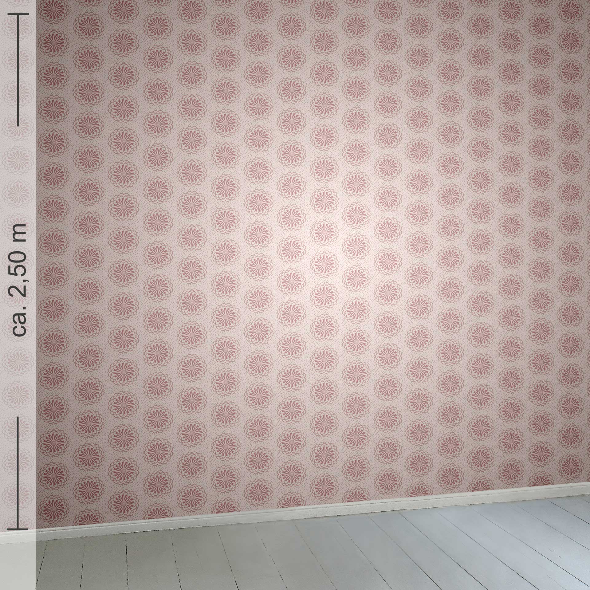 großgemustert 6k, Raumansicht 2,50 m x 2,50 m