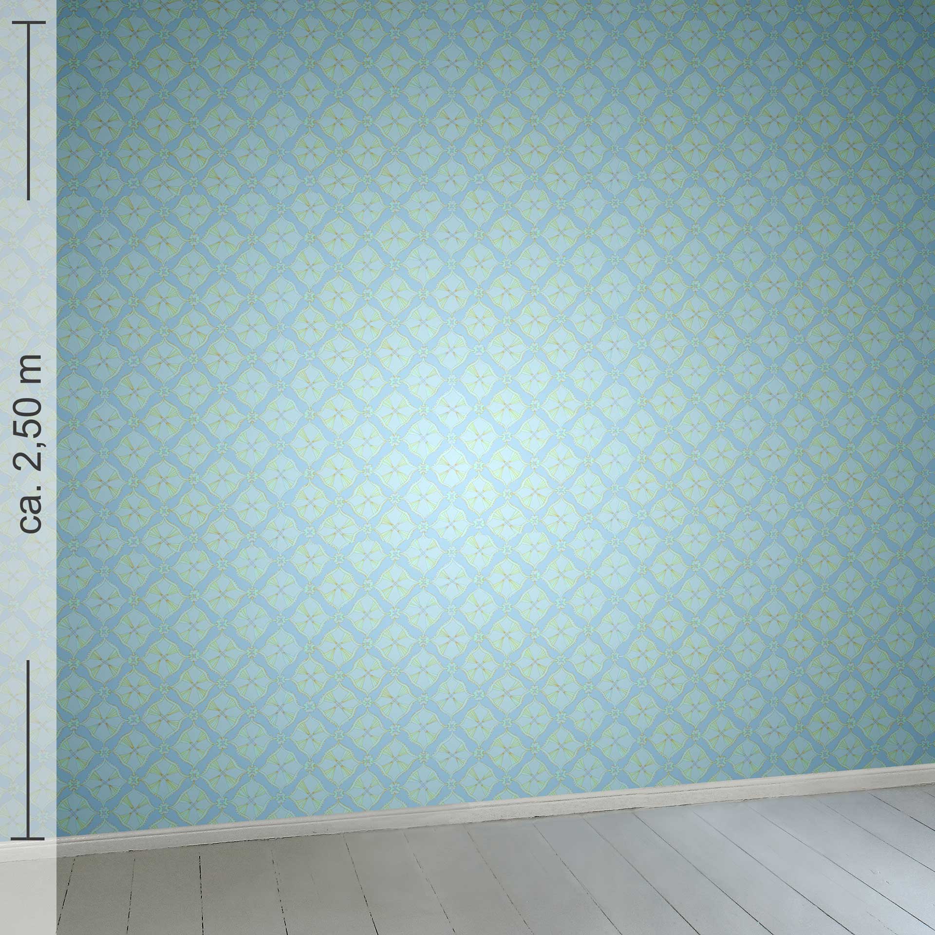 geometrisch 8h, Raumansicht 2,50 m x 2,50 m