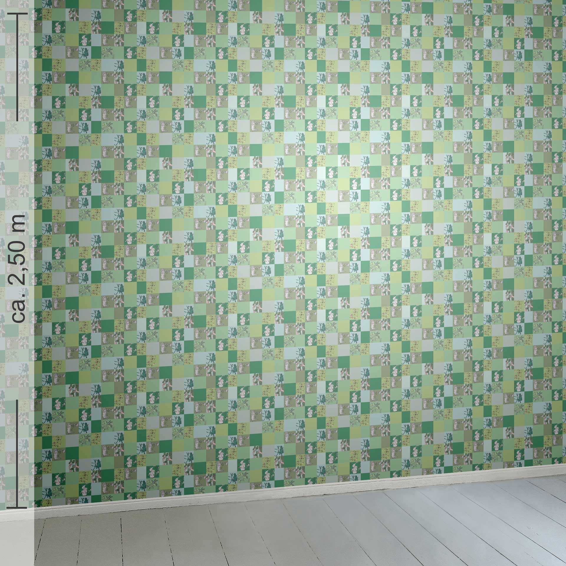 geometrisch 19h, Raumansicht ca. 2,50 m x 2,50 m