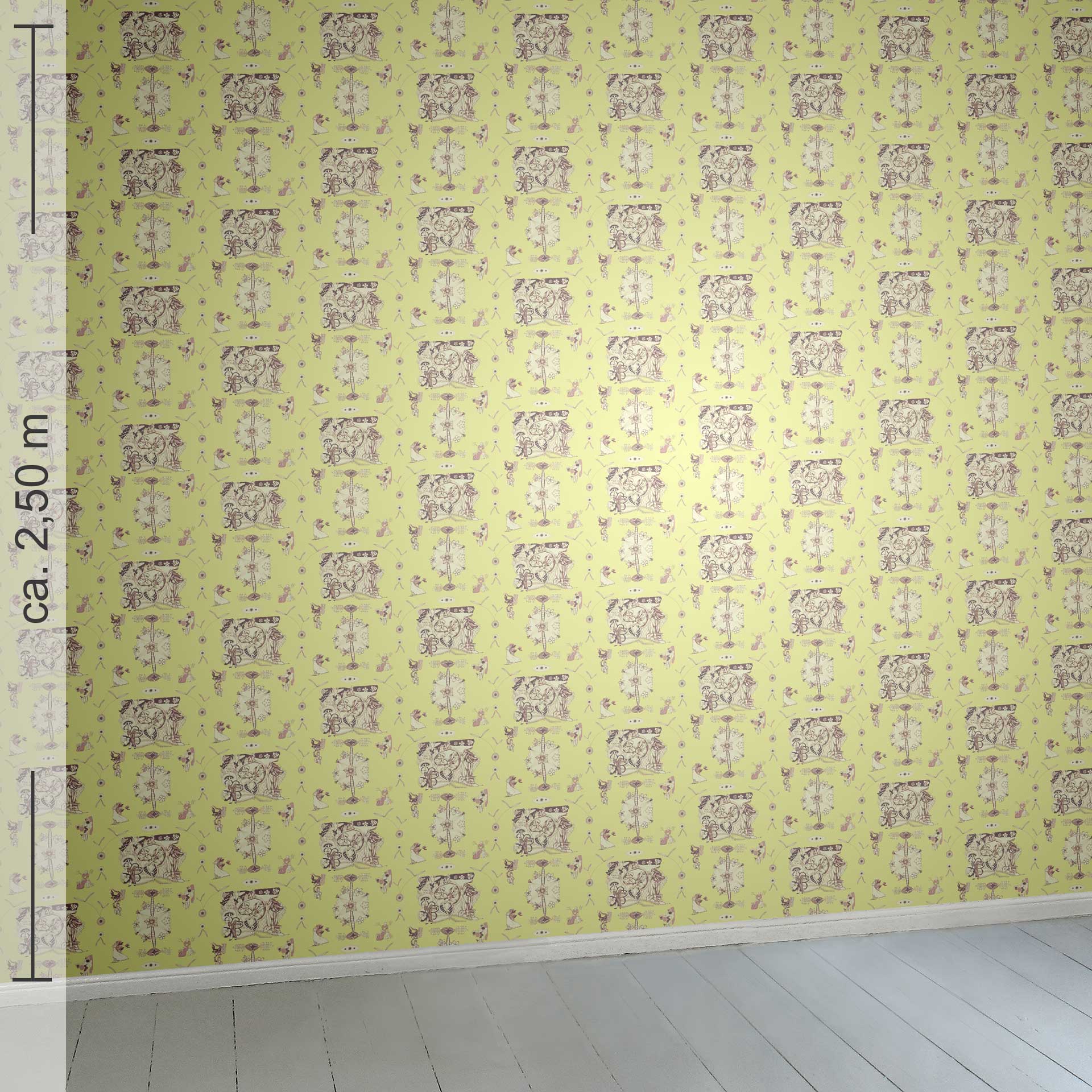 verspielt 7h, Raumansicht ca. 2,50 m x 2,50 m