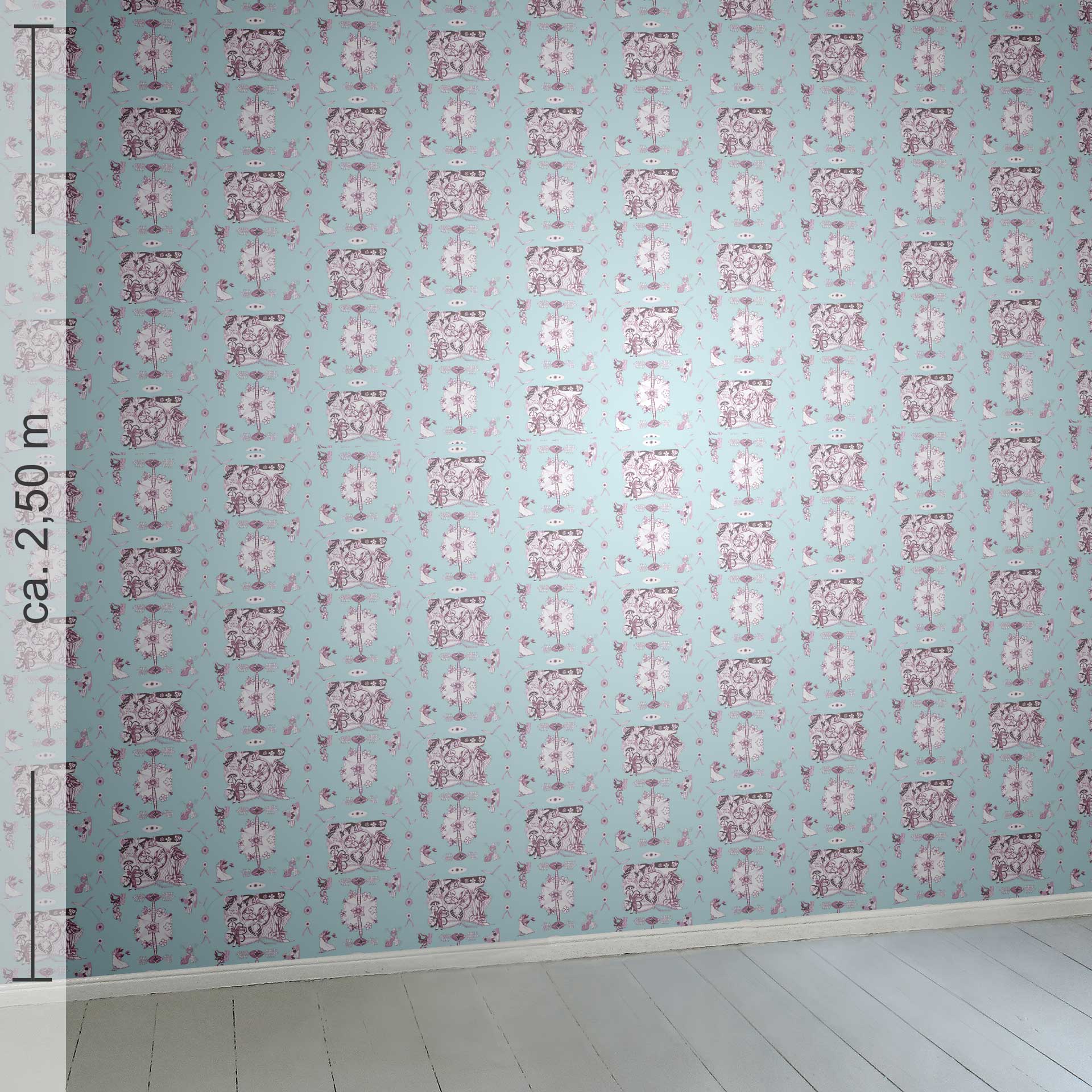 verspielt 8h, Raumansicht ca. 2,50 m x 2,50 m