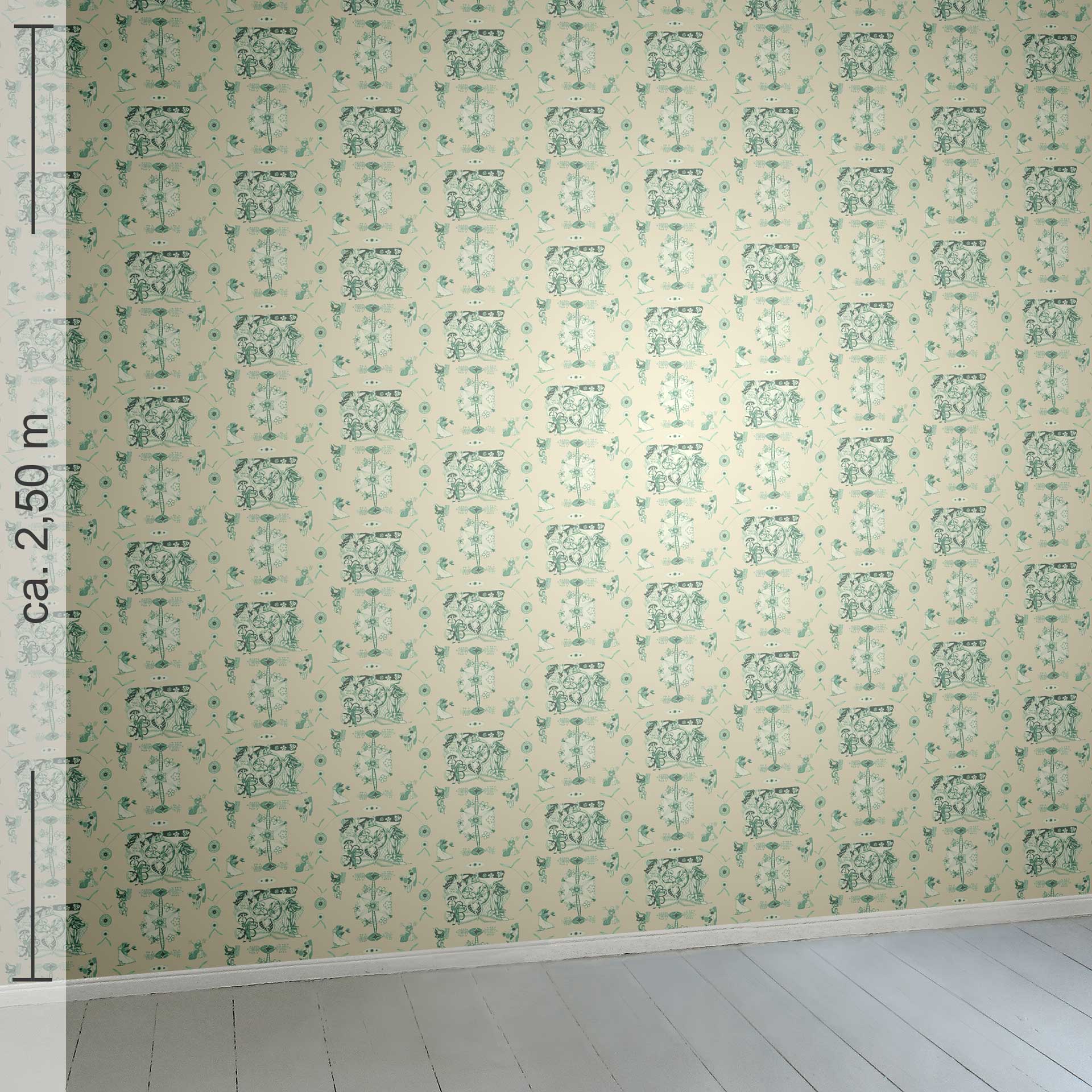 verspielt 9h, Raumansicht ca. 2,50 m x 2,50 m